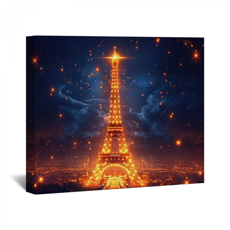 " Eiffel Tower ", 20" H x 24" W x 2" D