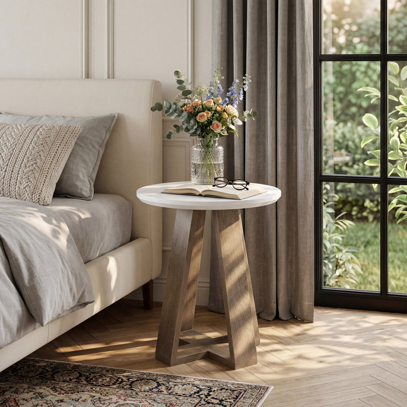 Table d'appoint ronde, table de bout moderne pour le salon