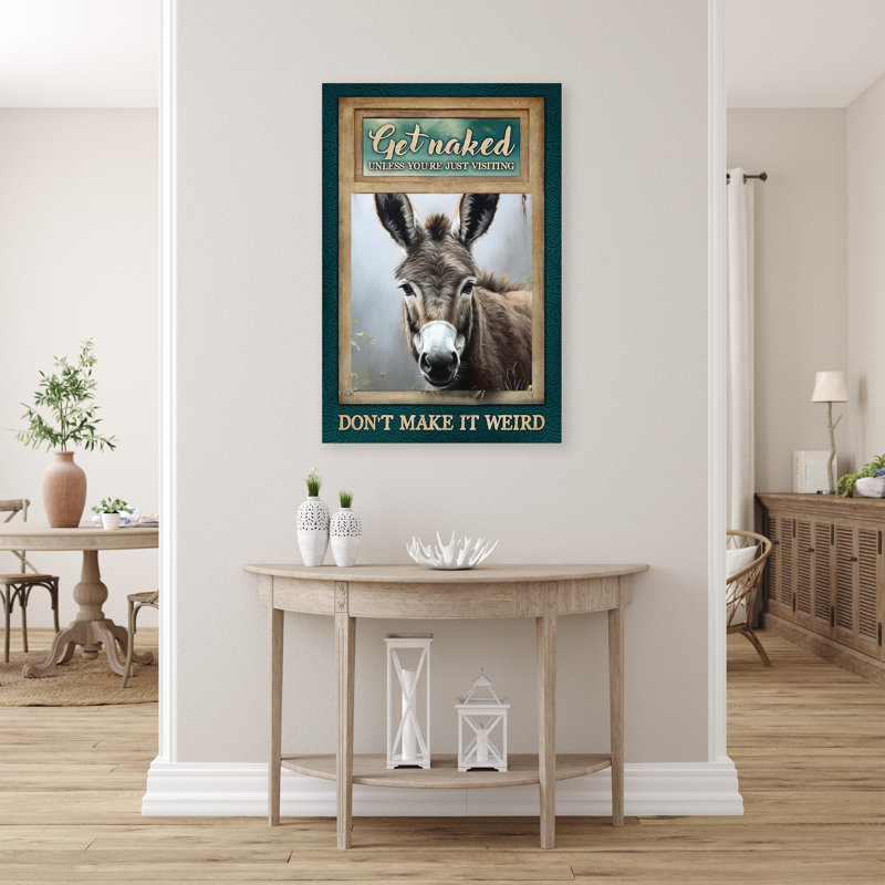 «Donkey Dont Make It Weird on», reproduction sur toile, H 36 po x l 24 po x P 1,25 po