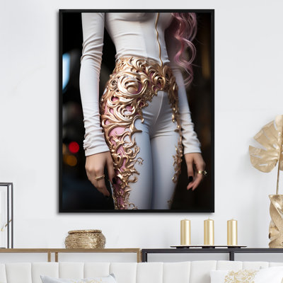 " Gold Fashion Artwork On Model I "