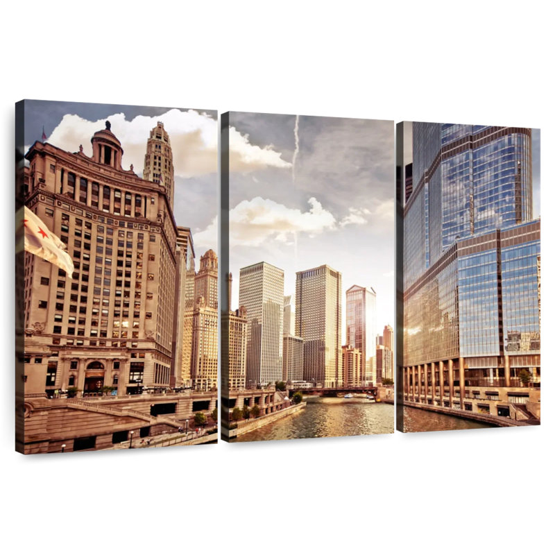 Rorry Chicago Riverwalk, 48" H x 74" W