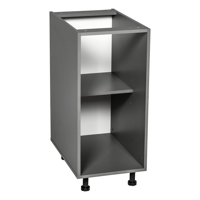 Armoire ouverte standard en panneau de particules H 34,5 po prête à assembler, H 34,5 po x l 6 po, Gris