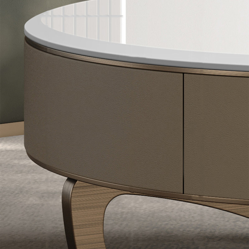 Table basse moderne simple en pierre de jade, H 16,5 po x L 42,5 po x l 42,5 po