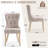 18.9'' Seat Height Mid Century Modern Dining Chairs With Solid Wood Legs, Upholstered Armless Dining Room Chair Side Chair For Kitchen Bedroom Reading Nook, Beige Suede Velvet-1834408876