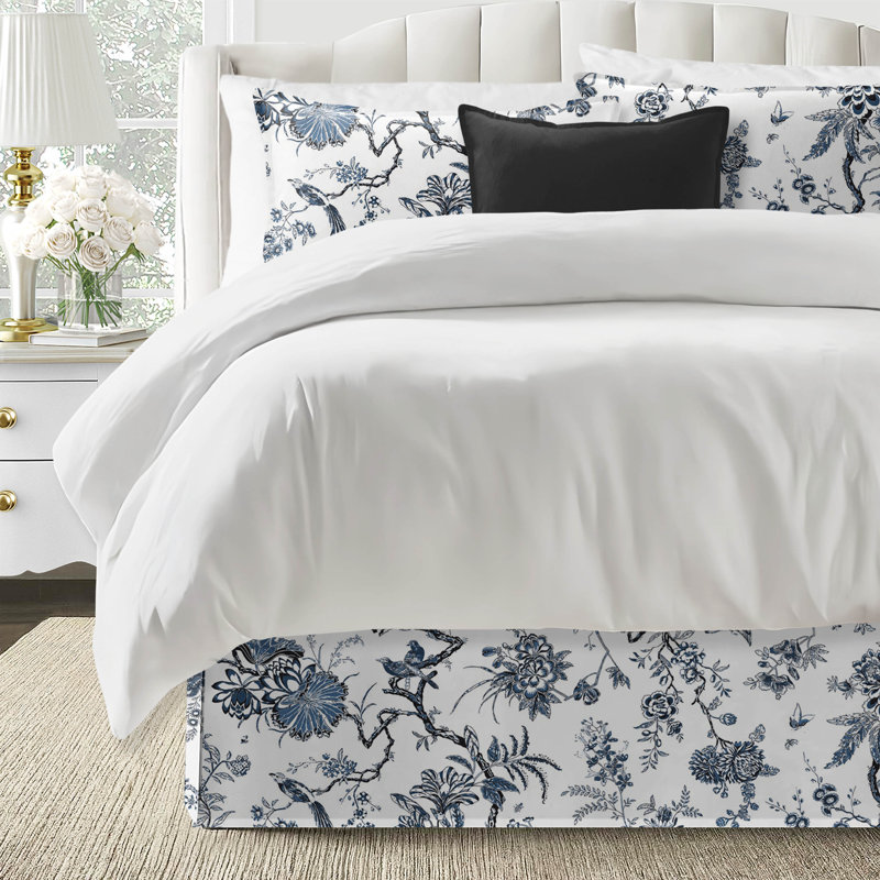Tree Top Sky Cotton Bedskirt, King, 15"