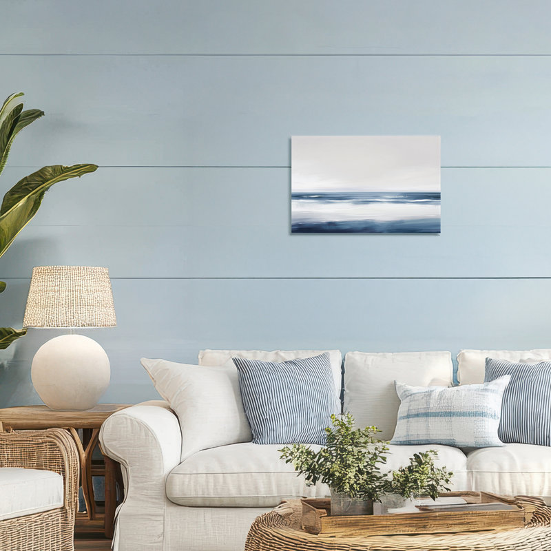 Surfriders Beach Seascape Canvas, design by Amanda Tsoukanelis, 16" H x 24" W