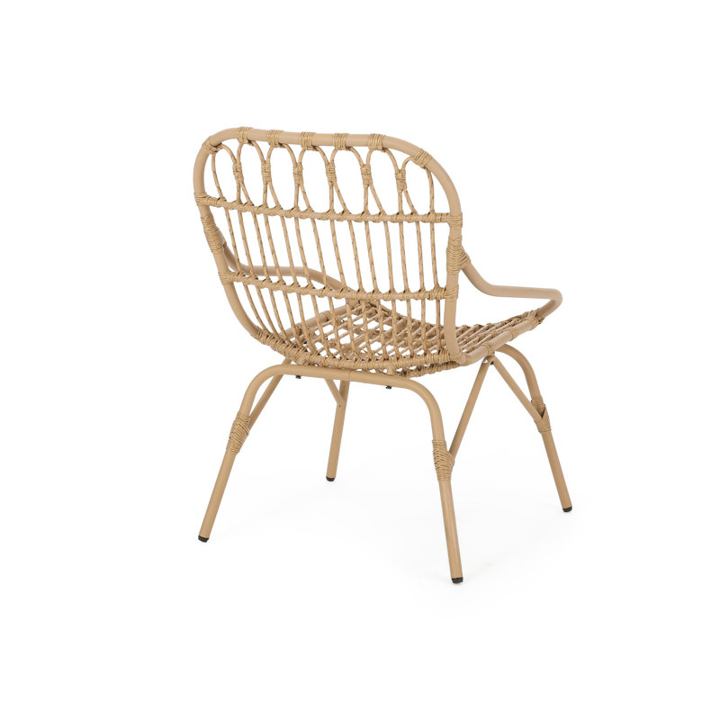 Chaises de cour arrière - Faux, brun, l 28,73 po x l 23,63 po x H 33,37 po, fer moderne