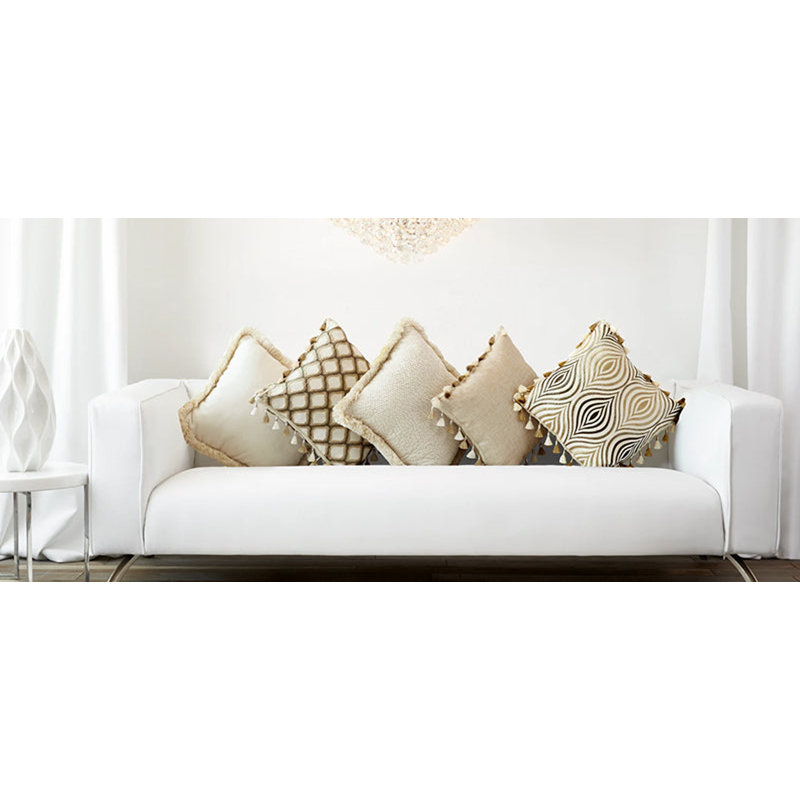 Africa Trimmed Fringed Throw Pillow