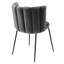 Virtue Performance Velvet Dining Chair Set Of 2 In Black Navy-860966602