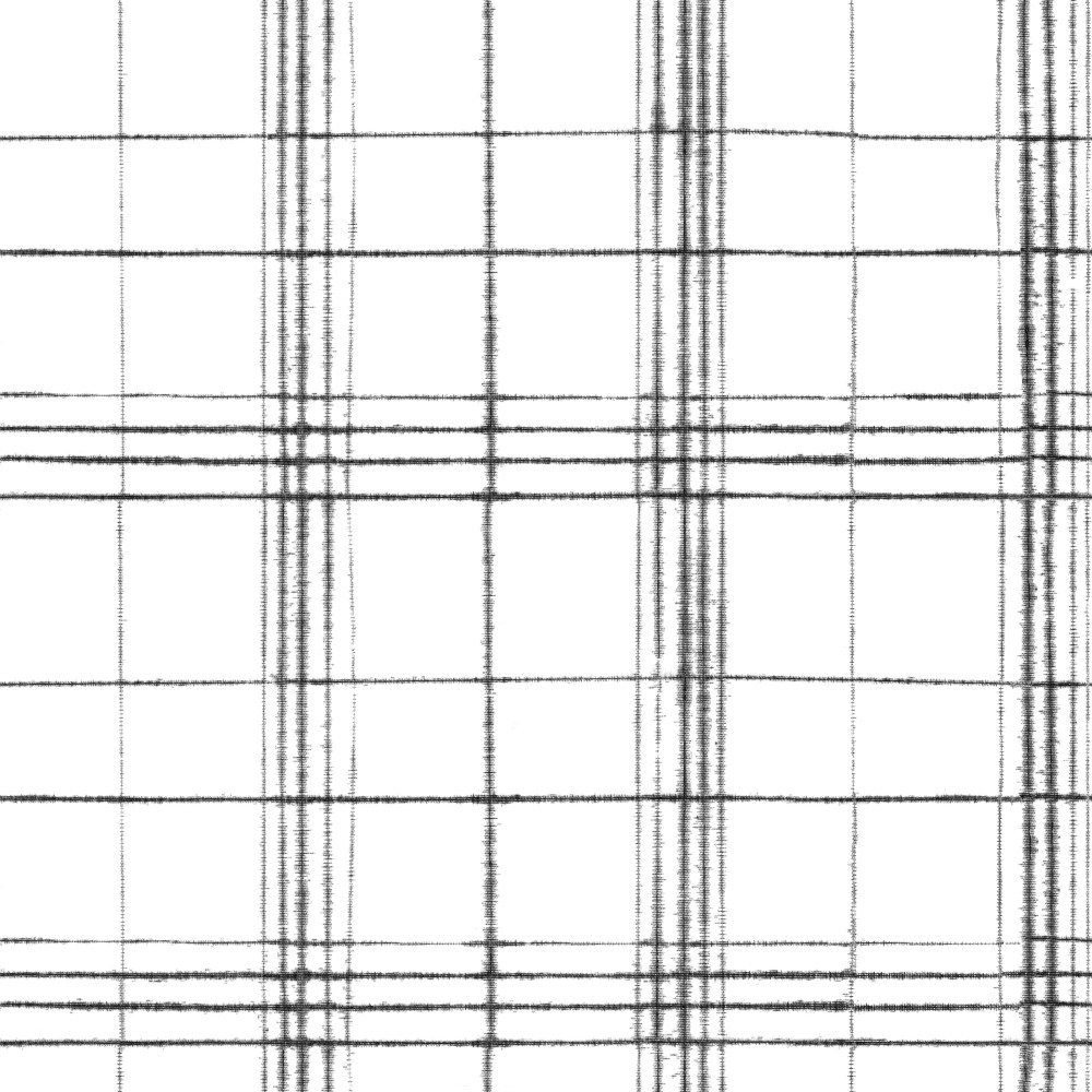 Ashling Plaid Wallpaper, Black/White