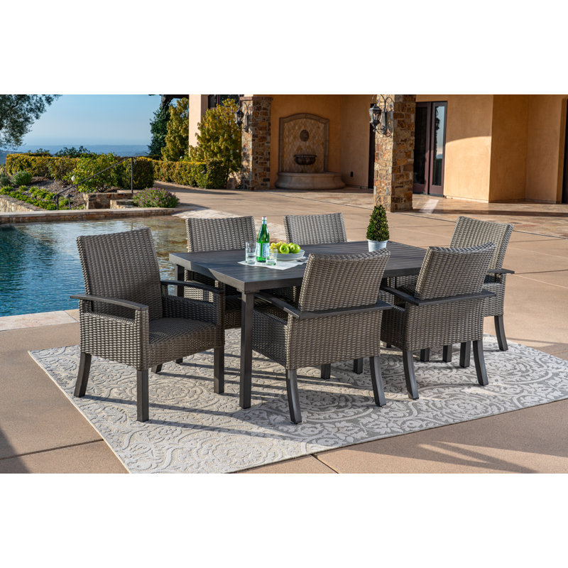 Alexxandra Rectangle 6 - Person 72.05'' Long Dining Set