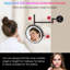 Miroir de maquillage mural rond en métal Mooney avec grossissement 10 fois et 3 lumières colorées Mooney