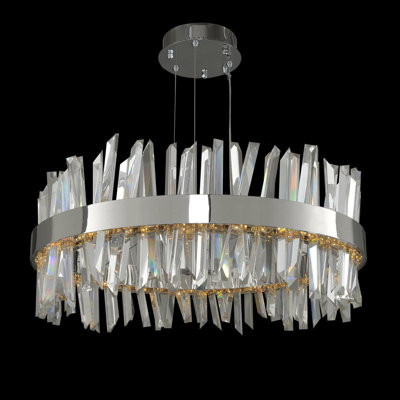 Glacier 1 LT Chrome Chandelier Allegri