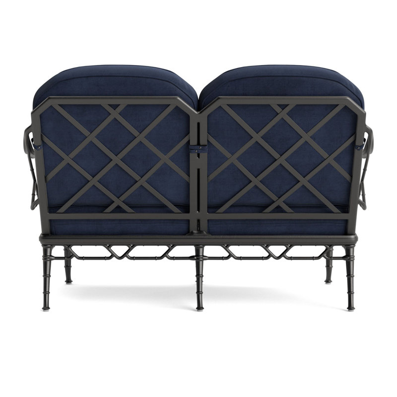 Calcutta Outdoor 2 - Seat Loveseat, Fusion Neptune, Textured Pewter