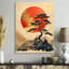 Décoration de coucher de soleil Bonsai doré orange - Japon I-132454202-132454199