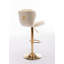 Ensemble de 2 tabourets de bar pivotants, tabourets de bar touffetés à hauteur réglable-1963780866