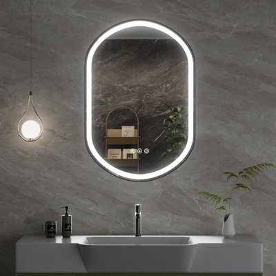 Oval LED Mirror For Bathroom