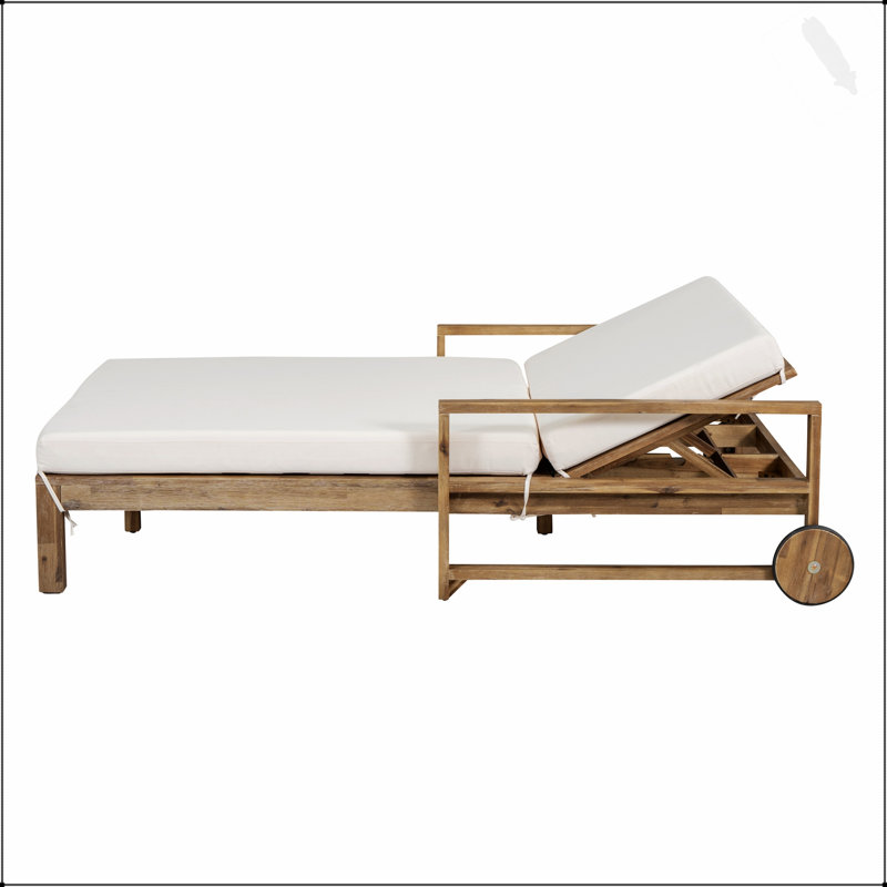 1-Piece Farmhouse-Styled Wooden Outdoor Sunbed For Ultimate Relaxation And Durability