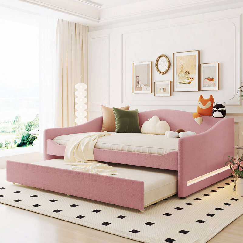 Lit de jour Teddy, Double, Rose