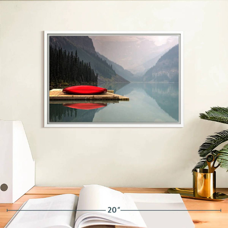 Mountain Lake Kayak, Cadre flottant blanc, 13 po x 9 po