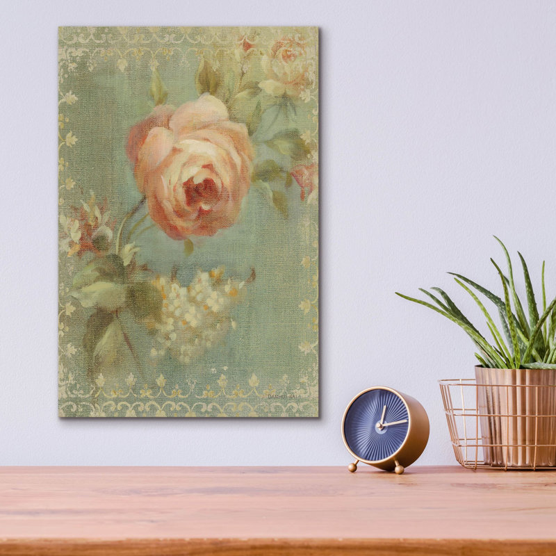 «Rose On Sage» par Danhui Nai, art mural en verre acrylique