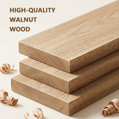 Ornement en bois de noyer de 46,65 po naturel et noir de style Wabi-Sabi