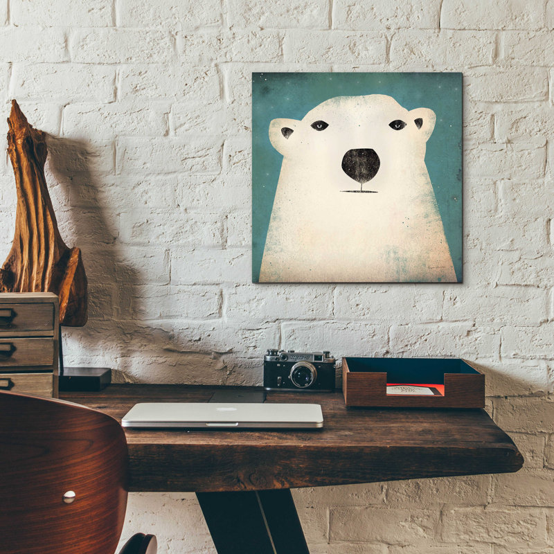«Ours polaire» par Ryan Fowler, H 12 po x l 12 po x P 0,13 po