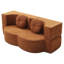 Lit d'appoint pliant orange de 21 pouces, pour invités, bureau à domicile, appartement, aucun assemblage requis, matelas en mousse, salon.