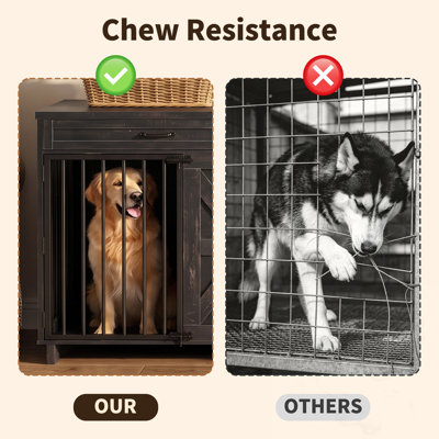 Cage pour chien avec tiroirs