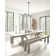 Bly 3 - Light Bulbs Kitchen Island Glass Shade Linear Pendant Light Fixture