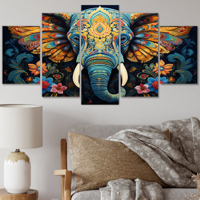 Teal Elephant Legacy Animals Wall Decor on Metal