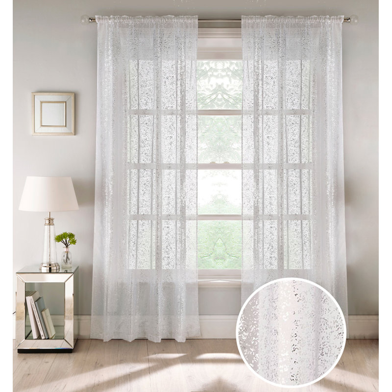 Resor Sheer Curtain Pair, 140cm Width x 122cm Drop, Grey