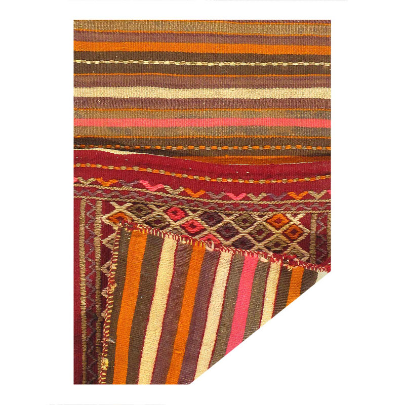 Sac de selle semi-antique persan Shiraz 1 pi 4 po x 4 pi 6 po