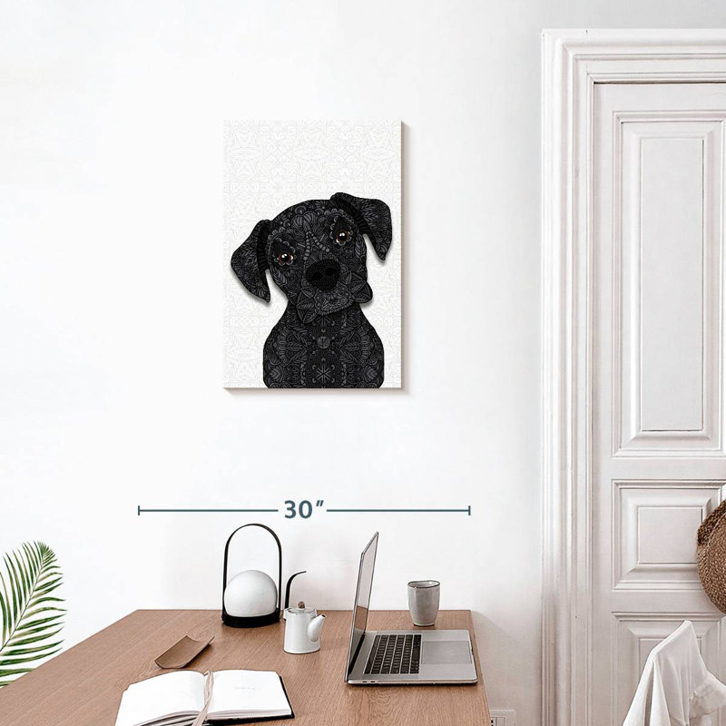 Brampt Black Boxer, 24" H x 16" W