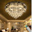 Lustre empire 6 lumières fleur de cristal 6 lumières DEL 24 pouces à intensité variable 3000-6000k