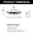 20-Inch 3-Speed White Ceiling Fan With Dimmable LED Light - Flush Mount For Low Ceilings