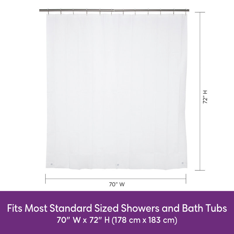 PEVA Solid Color Shower Curtain Liner - Basics by Wayfair™