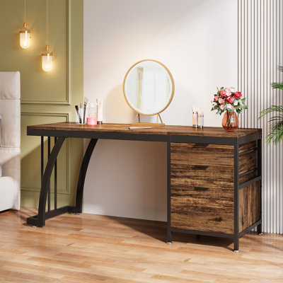 Kiyanni 59'' Vanity Desk with 3 Drawers