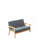 45"W Gray Loveseat