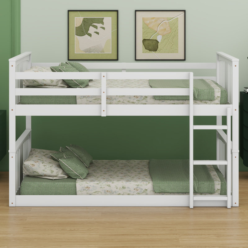 Bunk Bed With Ladder, White