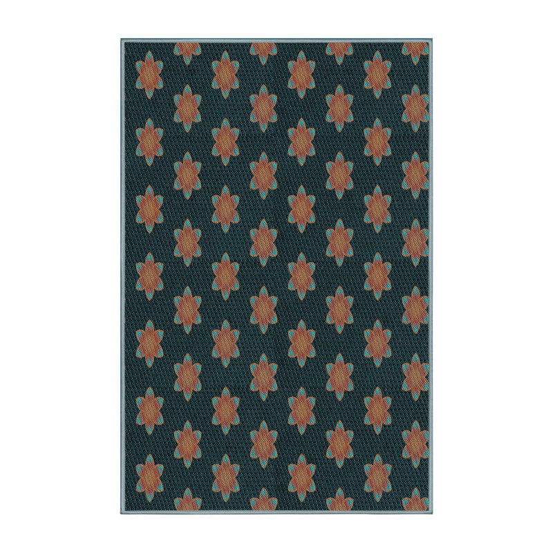 Tapis bleu marine en laine Capirano, Rectangle 2 pi x 3 pi