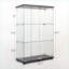 Armoires | Vitrine 2 portes avec 3 tablettes de rangement intérieures, cadre noir | Contemporain | Salon