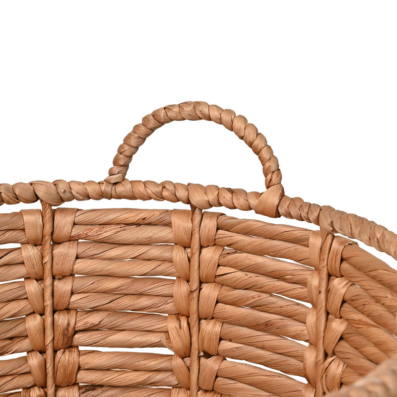 Panier en osier Kei, Naturel / Blanc