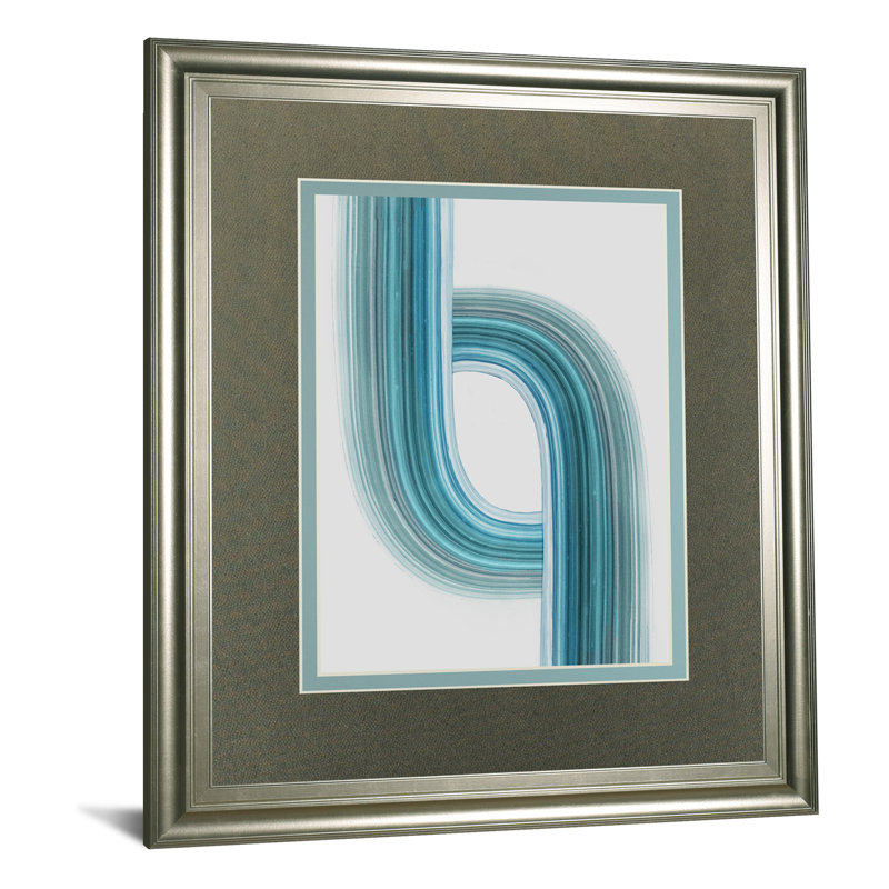 Flowing Curve Wall Art - 34" x 40" - Silver Frame