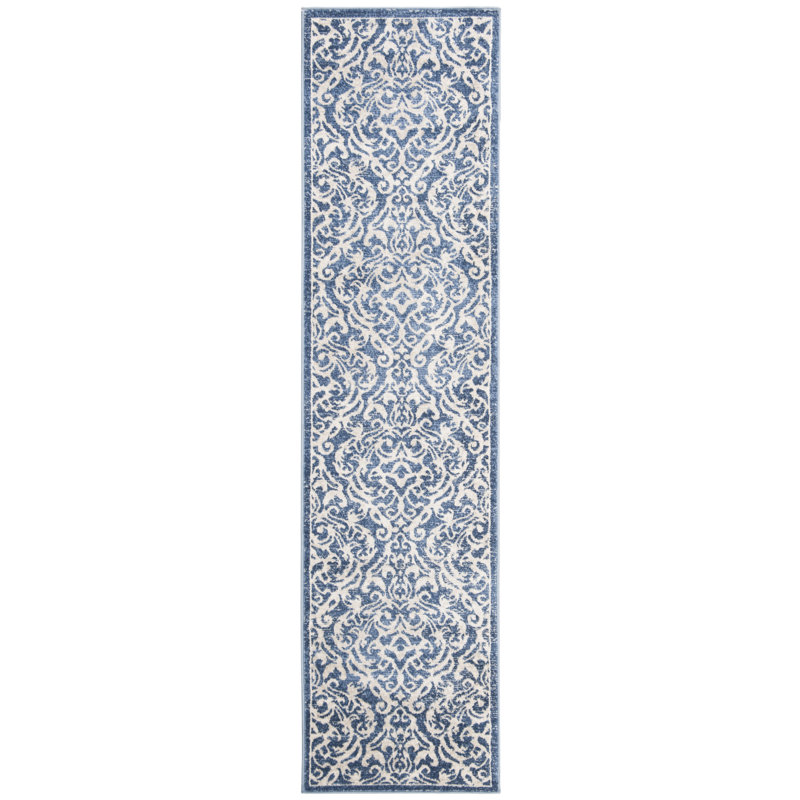 Delphi Damask Hand Woven Area Rug, Runner 61cm x 244 cm