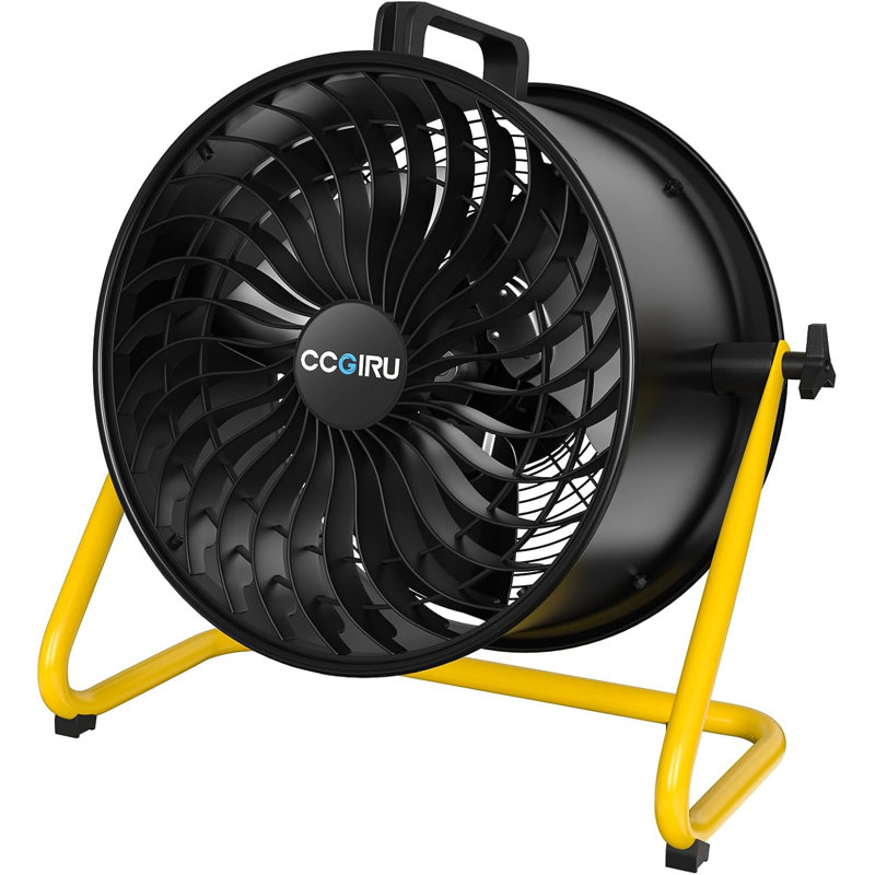 16" High Velocity Floor Fan, 3000 CFM 3-Speed Industrial Shop Fan with Wall-Mounting System,Heavy Duty Metal Fan for Workshop, Garage and Warehouse - UL Safety Listed