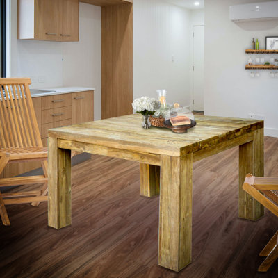 Bridport 35'' Teak Solid Wood Square Marbella Dining Table