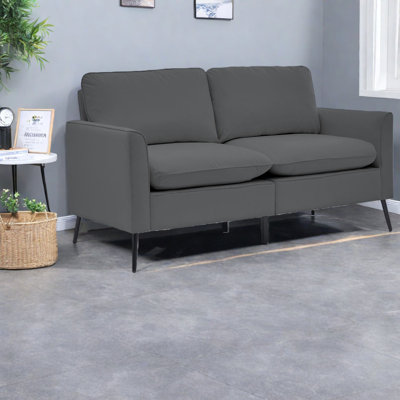Causeuse moderne et confortable en cuir 55,91 pouces