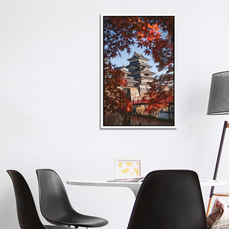 Matsumoto Castle XII by Daisuke Uematsu - Print on Canvas, 101.6cm H x 66.04cm W x 3.81cm D, White Framed