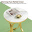 Table d'appoint pour canapé polyvalente, table de bout ronde chic, table basse étroite